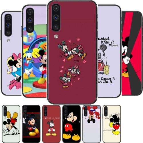 Cute Mouse Mickey Phone cover hull For SamSung Galaxy S8 S9 S10E S20 S21 S5 S30 Plus S20 fe 5G Lite Ultra black soft case