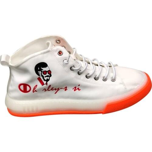 Mens Shoes High-top Cloth Shoes Hip-hop Fashion Shoes Graffiti Casual Canvas Shoes Personality Out Of The Street Fashion Sneake