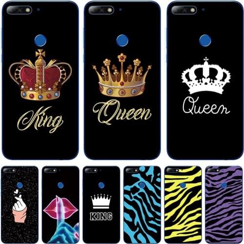 Soft Phone Case for Huawei Honor 7C Enjoy 8 Case 5.99" Cases Panda Funda Colorful Flower Silicone TPU Back Cover Shell