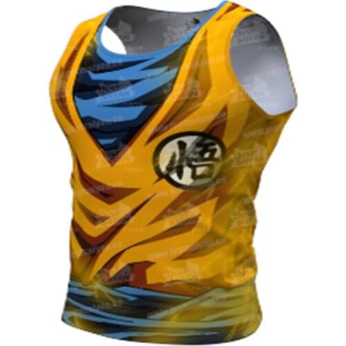 2021 Newest Anime character 3D Print Funny Shirt Men Summer Sleeveless Tops Male Fashion Army Green Vest Male