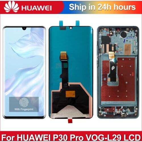 Original 6.47" Display For Huawei P30 Pro LCD Display Touch Screen Digitizer Assembly + Frame for Huawei P30 Pro VOG-L29 Display