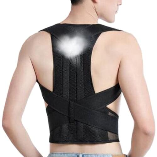 Orthopedic Steel Bone Shoulder Support Upper Back Brace Belt Self-heating Medical Widen Waist Strap Spine Belt Corset Men Women