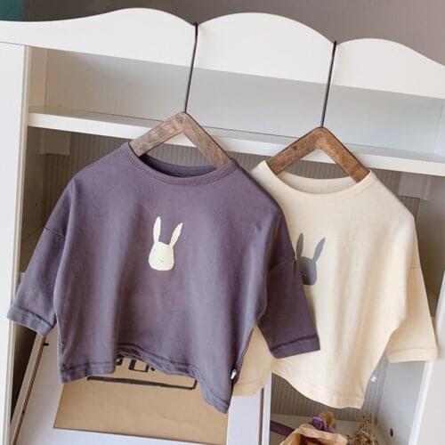 1-5T Spring Autumn Baby Girls Boys T Shirt Long Sleeve Kids Tops Loose Cotton Toddler Children T-Shirt BC660