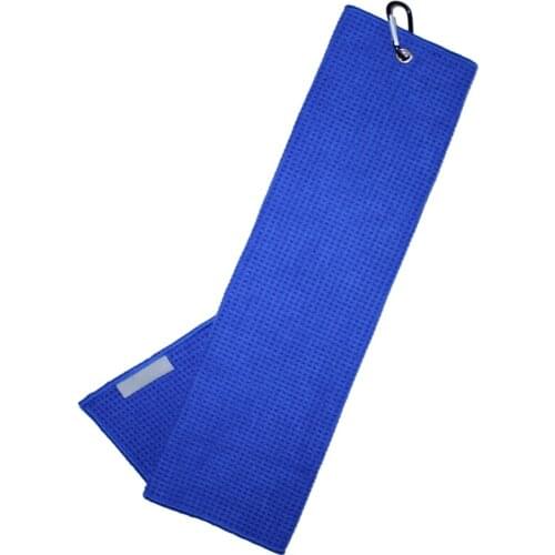 Golf Towel 12"×20" Tri-fold Microfiber Waffle with Carabiner Clip for Golf Sport E56D