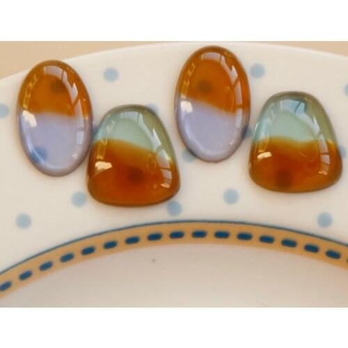 Japan off Water Supply Light Translucent Sense Resin Dyeing Semi-Pill Japanese-style Ornament DIY Accessories Ear Stud Patch