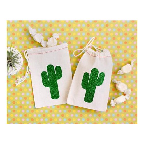 Custom Glitter Cactus desert wedding Hangover Kit favor gift Welcome Bags Bachelorette bridal shower Cactus party gift bag