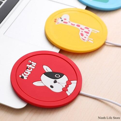 Portable USB Drink warmer Cartoon Cute Portable Cup Coaster Silicone Heat Beverage Baby Mug Mat Keep Coffee Tea Cup Heat Tools