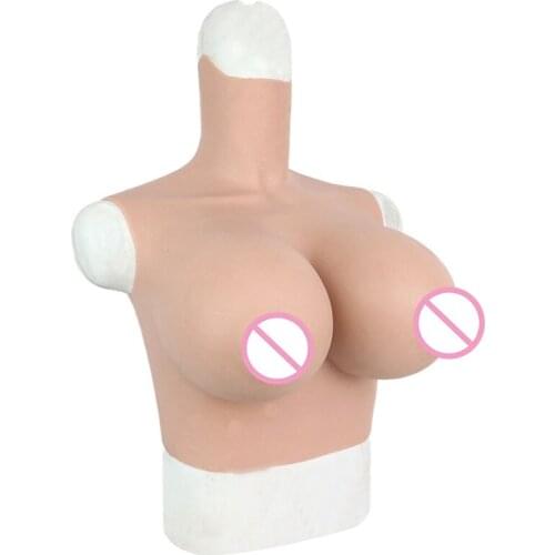 Crossdresser Realistic Silicone Breast Forms Fake Boobs Artifical Tits Breast Plate Drag Queen Shemale Transgender Cosplay Linen