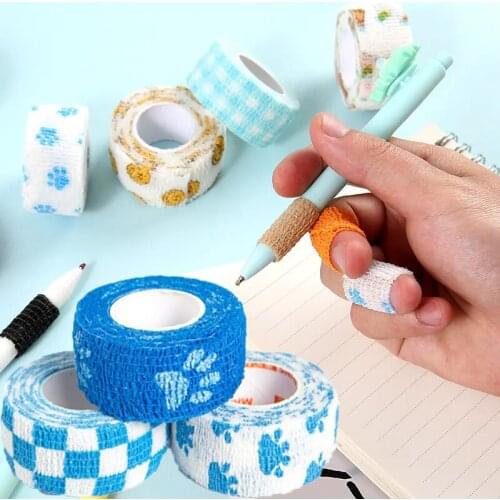 4.6m Self Adhesive Elastic Bandage Colorful Sports Wrap Tape for Finger Joint Knee Pet Tape Finger Protective Finger Guard Tape