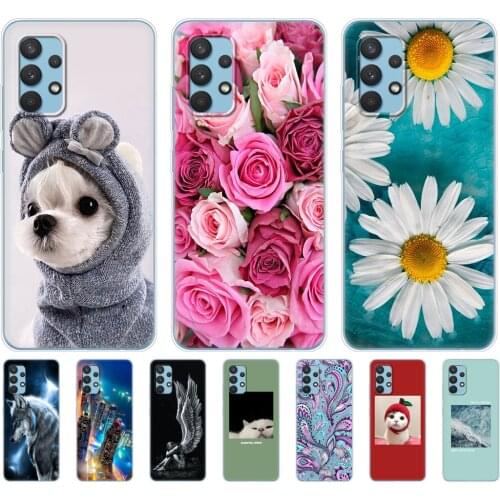 For Samsung Galaxy A32 A52 A72 Case Silicon Soft TPU back Phone Cover For Samsung A32 A52 A72 4G 5G 2021 Protective Coque Bumper