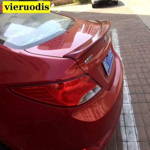 For Hyundai Verna Accent Spoiler 2011 2012 2013 2014 2015 Car Tail Wing Decoration ABS Plastic Unpainted Rear Trunk Spoiler
