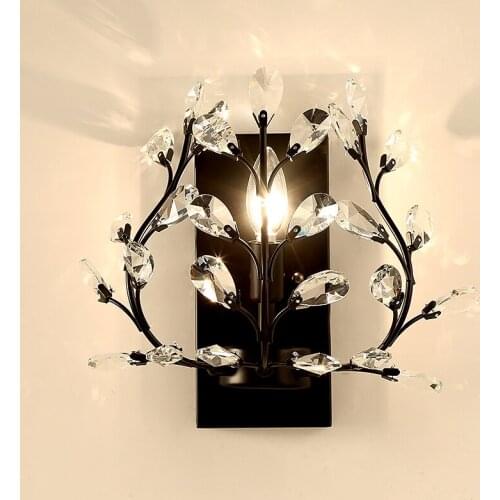 LED Golden Wall Lamps Bed Room Bedside Lights Modern Corridor Lamp European American Indoor Lighting With 110v 220v Wall Sconce