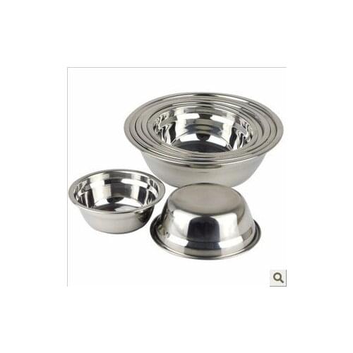 Thickening stainless steel bowl soup pots rice bowl fanpen bowls stainless steel bowl 14-26cm