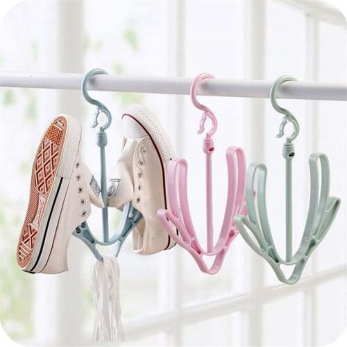 Windproof shoe rack drying rack balcony drying shoes hanging shoes hanger hook clothes drying rack