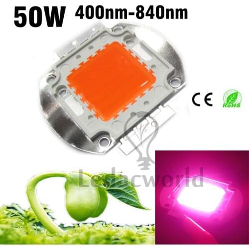 1pcs 50W LED Plant Grow Light 400nm-840nm Full Spectrum High Power LED Epistar Chip
