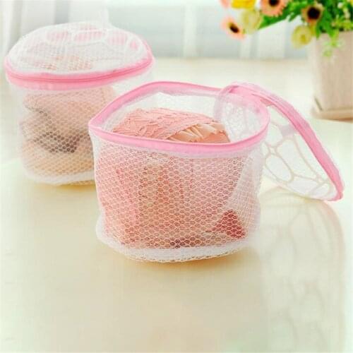1PC Home Double Layer Mesh Net Bra Washing Bag Zipper Washing Machine Laundry Bags Clothes Sock Underwear Organizer Storage Bag