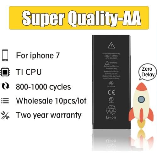 10pcs/lot Real Capacity USA Protection board for iPhone 7 7G 1960mAh 3.82V Genuine zero cycle replacement repair parts 7G-AA