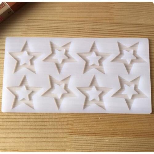 100pcs 3D Star Shape Silicone Mold Cake Decorating Tools Cupcake Silicone Mold Chocolate Mould Decor Muffin Pan Baking SN3857