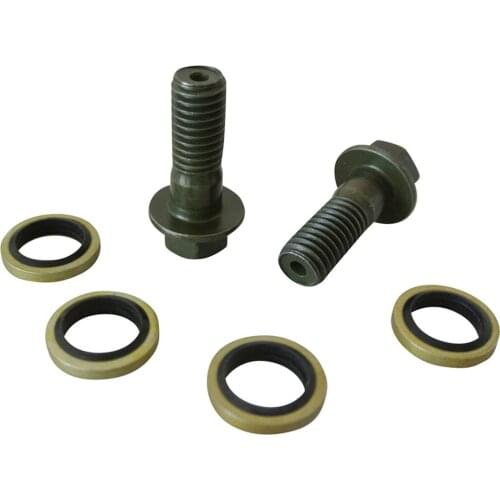 M8*15mm Flanged Oil Drain Straight Plug Screw For Motorcycle Parts 2 Pcs