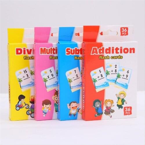 36 Pcs/Set Addition Card Math Toys Montessori Toys Kids Preschool Educational Toy For Children Cognitive Brinquedos Educativos