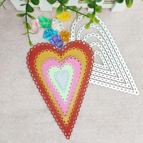 5PCS New hearts craft die metal cutting die scrapbook stamp carving paper card stamping DIY die