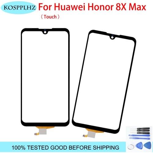 7.12'' Mobile Touch Screen Glass Panel For Huawei Honor 8X Max Touch Screen Front Glass Digitizer Panel Phone Sensor + Tools