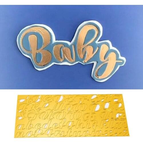 Acrylic Letter Alphabet Cookie Press Mold DIY Cutter Mold Stamp Biscuit Baking Fondant Cake Decorating Tools