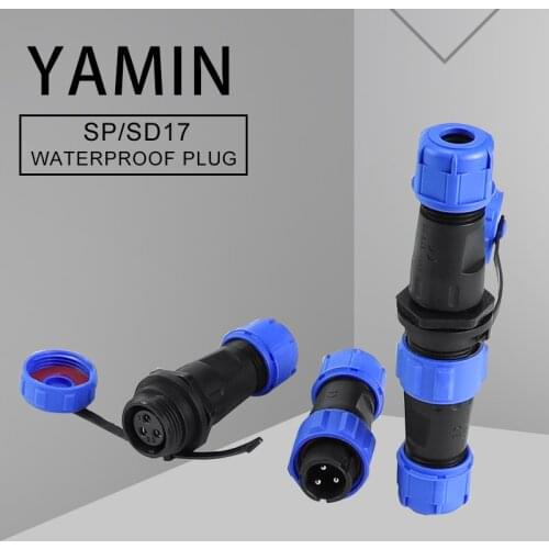 IP68 Waterproof 5/10A Aviation Plug Socket M/P Connector SP16 Male Female Butt Joint 2-3-4-5-6-7-9 Core Pins