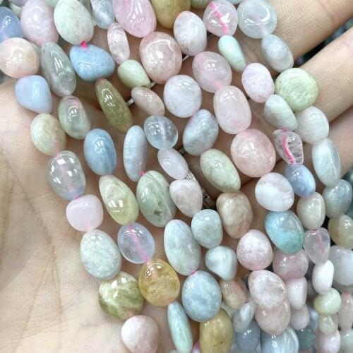 Natural 5-12mm Irregular Morganite Stone Loose Spacer Beads For Jewelry Making Charm DIY Bracelet Necklace Accessories Material