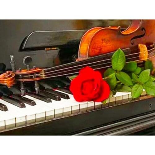 Flower Rose DIY Cross Stitch 11CT Embroidery Kits Needlework Set Printed Canvas Cotton Thread Home Decoration Hot Sell On Sale