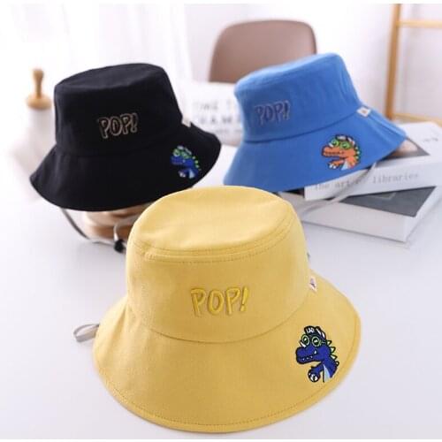 Doitbest 2 to 6 years old boy girl Bucket fishing Hats autumn POP dinosaur Spring kids children fisherman hat