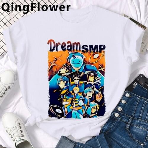 Dream Smp summer top t shirt men japanese white t shirt kawaii casual couple clothes tshirt harajuku kawaii