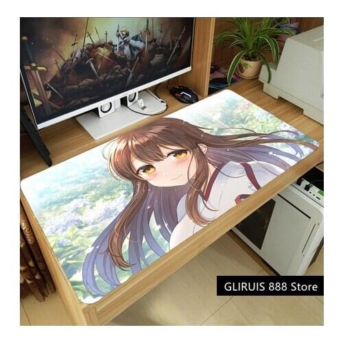 Anime Kantai Collection Ayanami Richelieu Unicorn Taihou Mouse Pad Thicken Laptop Game Mice Mat Keyboard Pad Anti-Slip Playmat