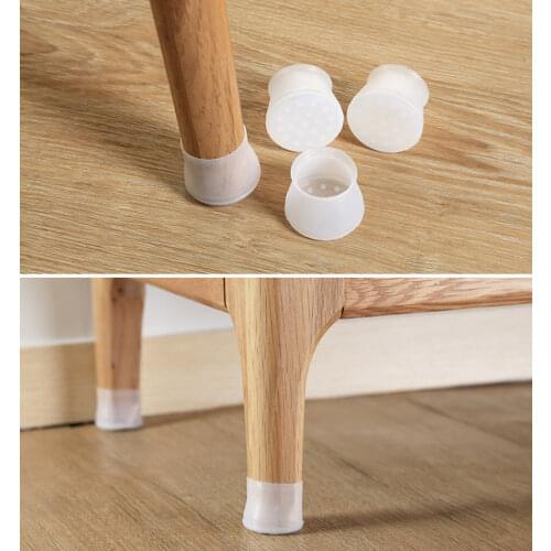 4 Pcs Chair Leg Caps Anti-Slip Furniture Leg Covers Silicone Round Floor Protectors for Home tools