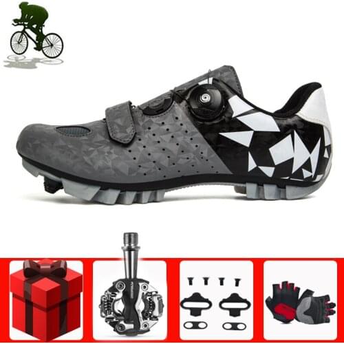 Mtb Cycling Shoes Men Sapatilha Ciclismo Mtb Spd Cleat Non-slip Self-locking Bike Shoes Mountain Flat Bicycle Sneakers Bicicleta