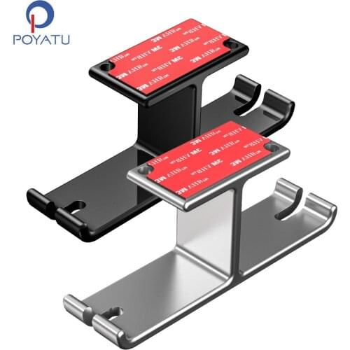POYATU Headphone Bracket Wall Headphone Headset Holder Earphone Sticky Display Stand Hanger Earphone Wall Under Desk Stand