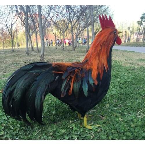 New simulation chicken toy big resin&fur lifelike cock model gift about 40x30cm 1149