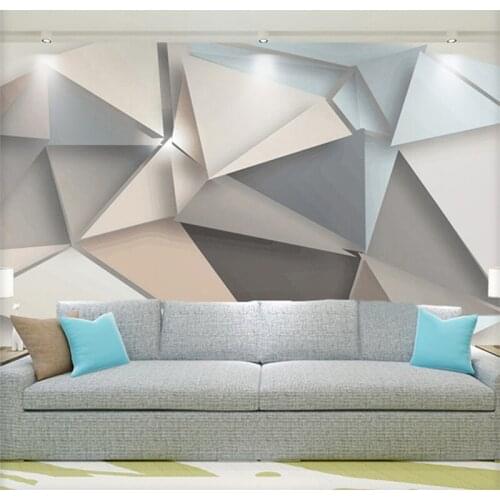 Modern Abstract Art Geometric Pattern 3D Stereo Embossed Wallpaper Living Room Bedside Restaurant Study Simple Creativity Mural