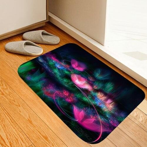 Modern Hallway Bathroom Mats for Floor Kitchen Door Mat Entrance Printed Flannel Soft Bedroom Living Room Floor Mat Absorbent