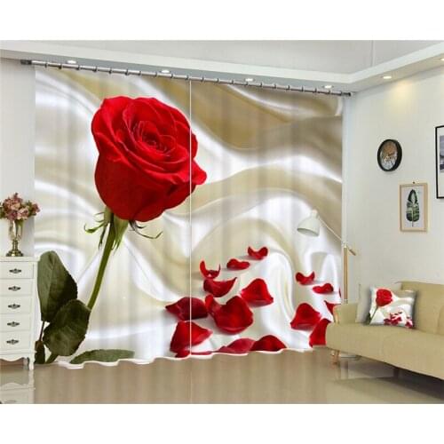 Modern window curtains home decoration fashion fabrics for curtains living room 3D flowers window treatment balcony