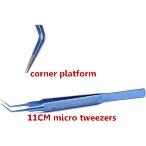 Titanium Ophthalmology Instruments 11cm Tweezers Corner Platform Tweezers Forceps Experimental Tool