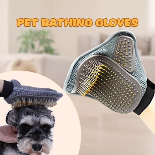 Pet Products Dog Shower Brush Pet Double Side Bath Massage Large Dog Hair Clean Gloves Bath Cleaning Supplies Pet Bath Comb