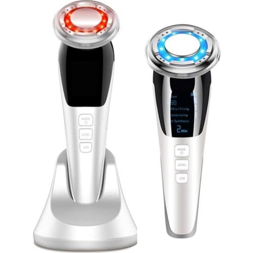 Handhold Hot&Cold LED Photon Facial Wrinkle Removal Anti Aging Skin Care Device Home