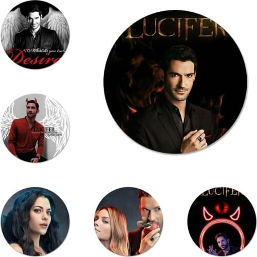 Lucifer TV Tom Ellis Badge Brooch Pin Accessories For Clothes Backpack Decoration gift