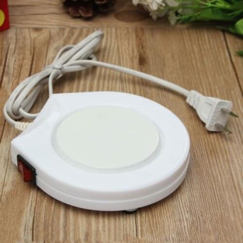 220V White Electric Coffee Cup Warmer Tea Milk Mug Heater Pad Kitchen Tool