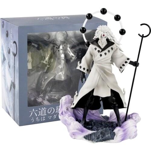 27cm Anime Naruto Uchiha Madara Rikudou Sennin Decoration Dolls PVC Collection Model Figure Toys