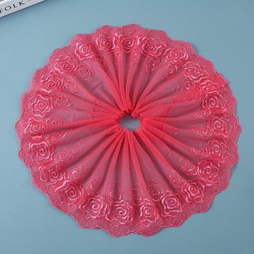 30Yards Mesh Lace Trim Luxury Embroidery Ribbon Fabric for Wedding Dresses Lingerie Bra Underwear Free Shipping