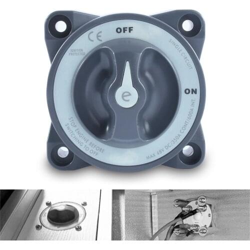 4 Position 32V 350 Amp E-Series Waterproof Ignition Protected Marine Boat Dual Battery Isolator Switches