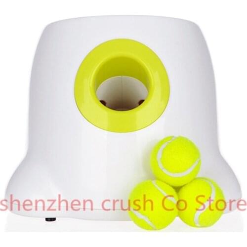 4pcs All For Paws Interactive Automatic Dog Ball Launcher, Hyper Fetch Dog Tennis Ball Throwing Toy Includes 3 Tennis Balls