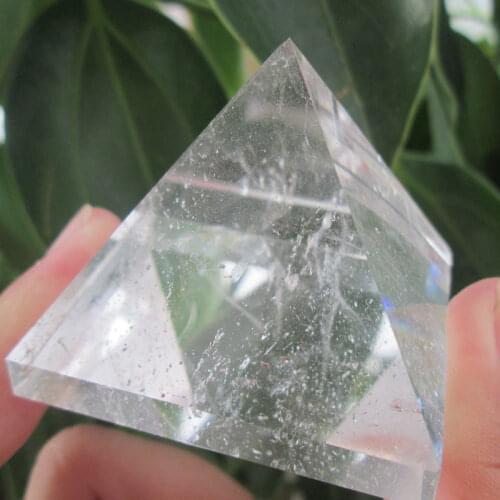 40*40mm Low Price Natural Clear Quartz Crystal Pyramid Hand made Healing Wholesale Reiki